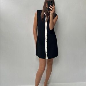 *NWT* Zara Sleeveless Crepe Dress Black  - Size M